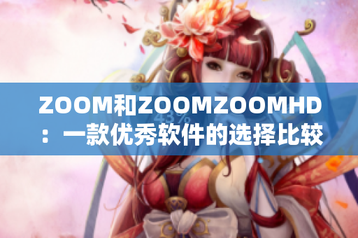 ZOOM和ZOOMZOOMHD：一款优秀软件的选择比较