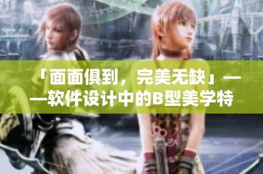 「面面俱到，完美无缺」——软件设计中的B型美学特征
