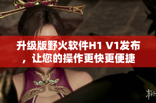 升级版野火软件H1 V1发布，让您的操作更快更便捷