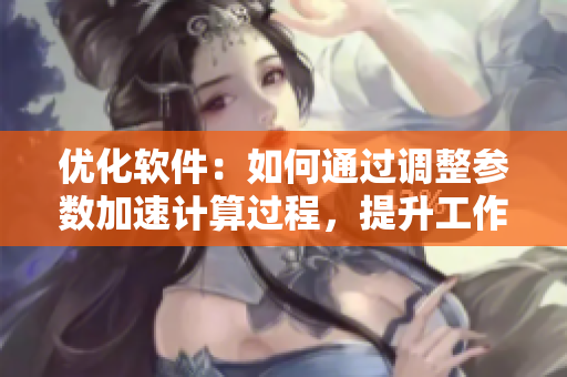 优化软件：如何通过调整参数加速计算过程，提升工作效率？