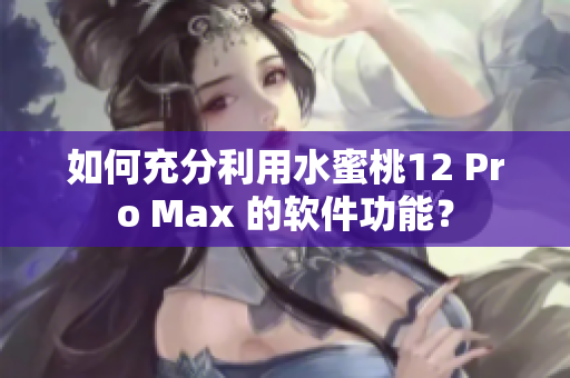 如何充分利用水蜜桃12 Pro Max 的软件功能？