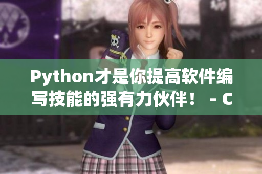 Python才是你提高软件编写技能的强有力伙伴！ - CSDN