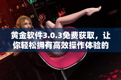 黄金软件3.0.3免费获取，让你轻松拥有高效操作体验的神器！