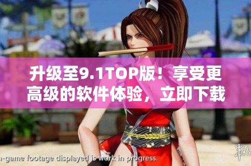 升级至9.1TOP版！享受更高级的软件体验，立即下载免费9.1版
