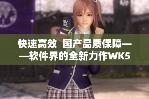 快速高效  国产品质保障——软件界的全新力作WK5777