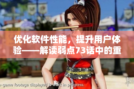 优化软件性能，提升用户体验——解读弱点73话中的重要启示