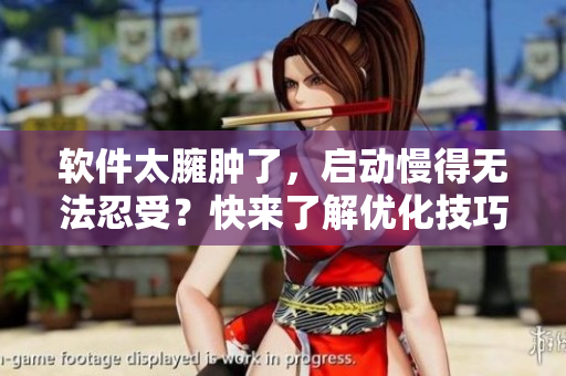 软件太臃肿了，启动慢得无法忍受？快来了解优化技巧！