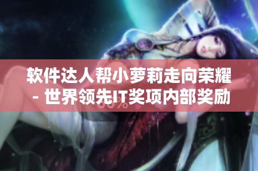 软件达人帮小萝莉走向荣耀 - 世界领先IT奖项内部奖励过程揭秘