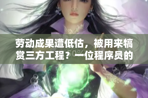 劳动成果遭低估，被用来犒赏三方工程？一位程序员的悲哀