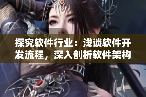 探究软件行业：浅谈软件开发流程，深入剖析软件架构，大声呼唤优秀程序员