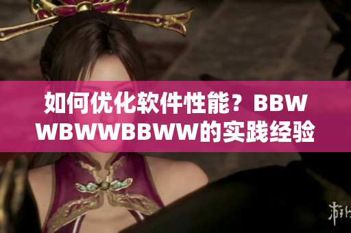 如何优化软件性能？BBWWBWWBBWW的实践经验分享