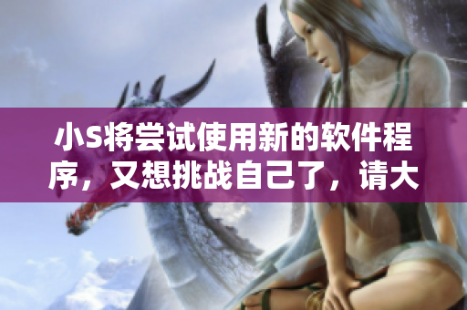 小S将尝试使用新的软件程序，又想挑战自己了，请大声叫出来！