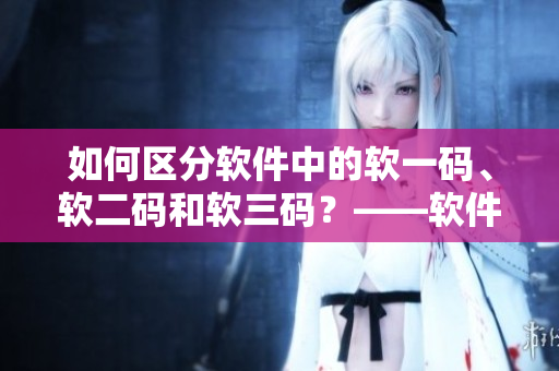 如何区分软件中的软一码、软二码和软三码？——软件码制解释