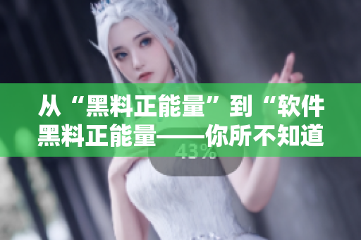 从“黑料正能量”到“软件黑料正能量——你所不知道的软件技巧和应用”