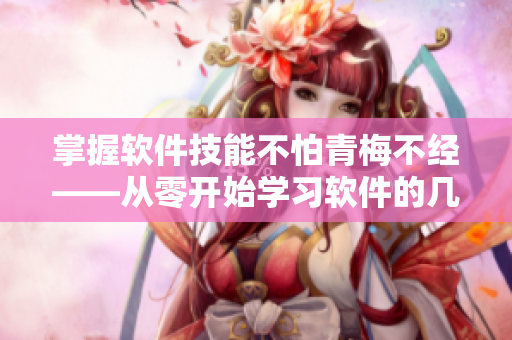掌握软件技能不怕青梅不经——从零开始学习软件的几个要点