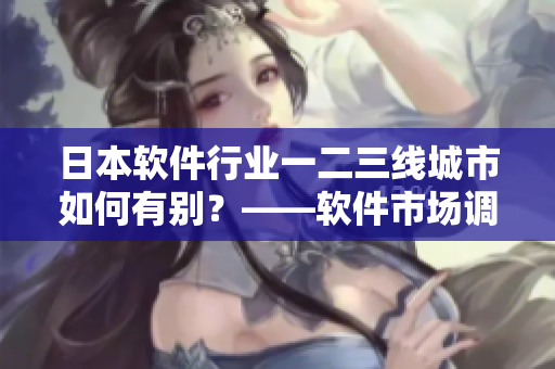 日本软件行业一二三线城市如何有别？——软件市场调研