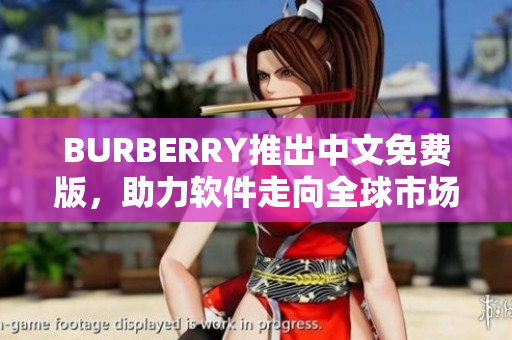 BURBERRY推出中文免费版，助力软件走向全球市场