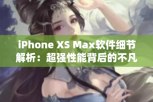 iPhone XS Max软件细节解析：超强性能背后的不凡操作系统