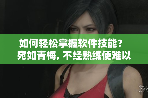 如何轻松掌握软件技能？ 宛如青梅, 不经熟练便难以掌握!