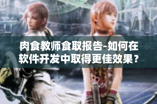 肉食教师食取报告-如何在软件开发中取得更佳效果？
