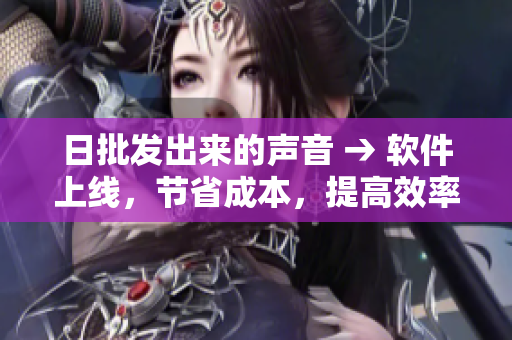 日批发出来的声音 → 软件上线，节省成本，提高效率——日常操作自动化