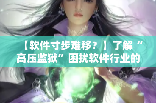 【软件寸步难移？】了解“高压监狱”困扰软件行业的秘密！