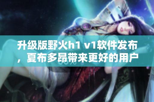 升级版野火h1 v1软件发布，夏布多昂带来更好的用户体验