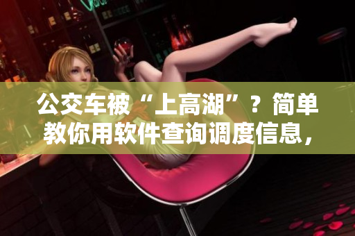 公交车被“上高湖”？简单教你用软件查询调度信息，不再坐冤枉路！