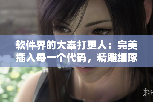 软件界的大奉打更人：完美插入每一个代码，精雕细琢成就优秀程序员