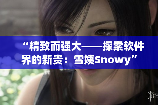 “精致而强大——探索软件界的新贵：雪姨Snowy”