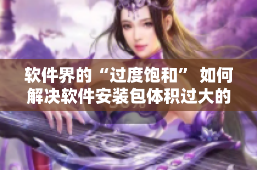 软件界的“过度饱和” 如何解决软件安装包体积过大的问题？
