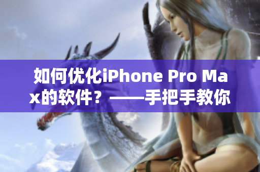 如何优化iPhone Pro Max的软件？——手把手教你提升性能