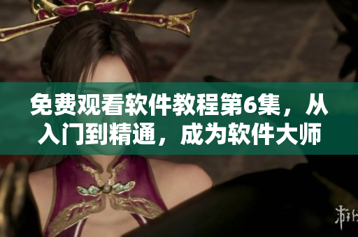 免费观看软件教程第6集，从入门到精通，成为软件大师