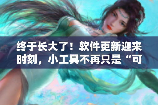 终于长大了！软件更新迎来时刻，小工具不再只是“可爱”存在