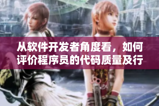 从软件开发者角度看，如何评价程序员的代码质量及行为表现