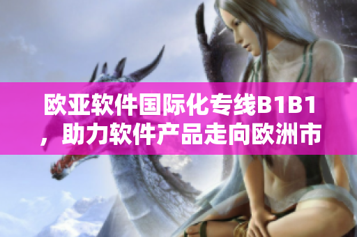 欧亚软件国际化专线B1B1，助力软件产品走向欧洲市场