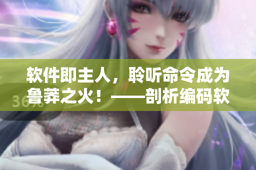 软件即主人，聆听命令成为鲁莽之火！——剖析编码软件中的主从关系