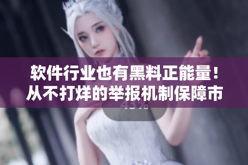 软件行业也有黑料正能量！从不打烊的举报机制保障市场秩序