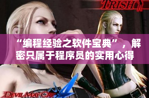 “编程经验之软件宝典”，解密只属于程序员的实用心得！