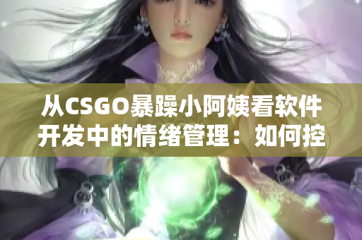 从CSGO暴躁小阿姨看软件开发中的情绪管理：如何控制情绪提高工作效率？
