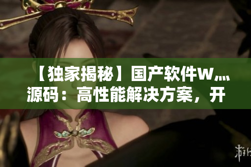 【独家揭秘】国产软件W灬源码：高性能解决方案，开发者必备！