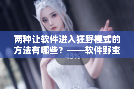 两种让软件进入狂野模式的方法有哪些？——软件野蛮运行的两大途径！