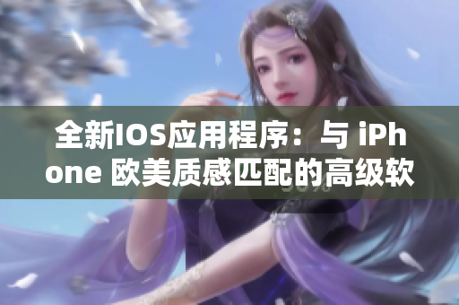 全新IOS应用程序：与 iPhone 欧美质感匹配的高级软件