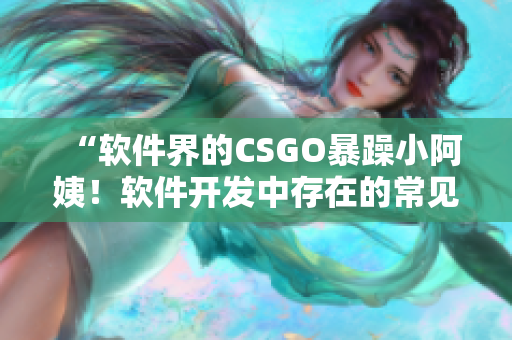 “软件界的CSGO暴躁小阿姨！软件开发中存在的常见问题与解决方案”