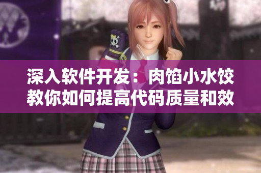 深入软件开发：肉馅小水饺教你如何提高代码质量和效率