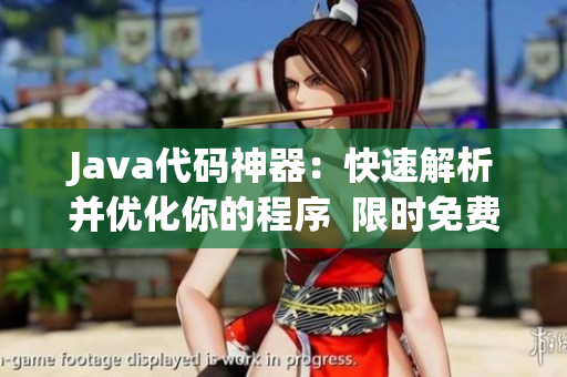 Java代码神器：快速解析并优化你的程序  限时免费下载