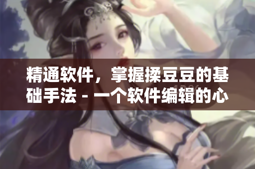 精通软件，掌握揉豆豆的基础手法 - 一个软件编辑的心得体会
