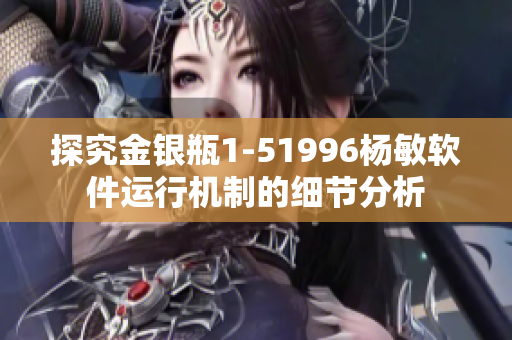 探究金银瓶1-51996杨敏软件运行机制的细节分析