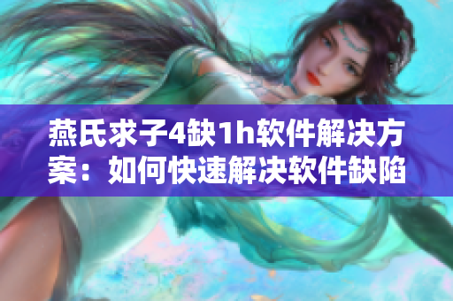 燕氏求子4缺1h软件解决方案：如何快速解决软件缺陷？