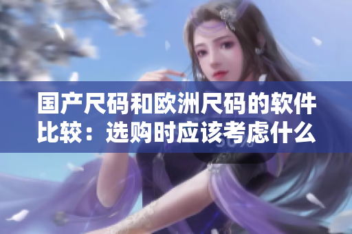 国产尺码和欧洲尺码的软件比较：选购时应该考虑什么？